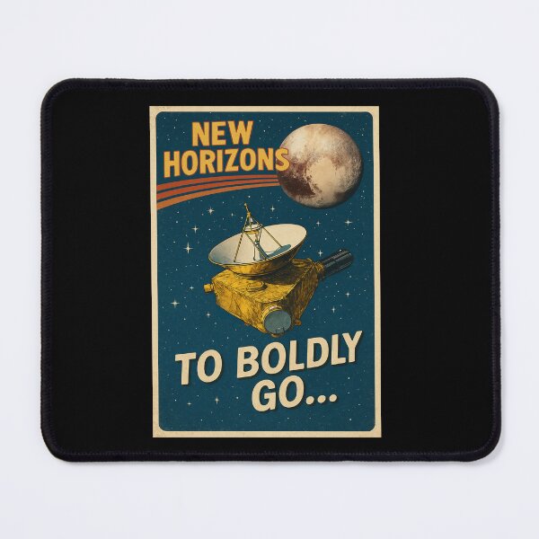 Item preview, New Horizons Pluto Mission Retro Artwork designed and sold by LunarMuttDesign.