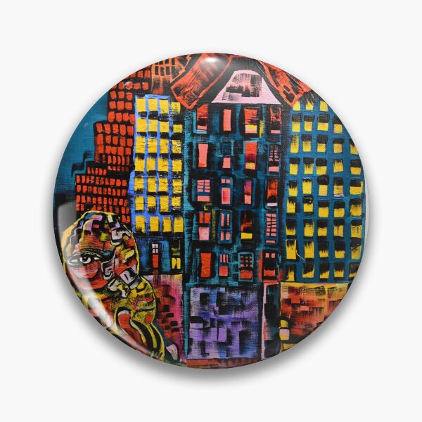 Item preview, Canvas Painting of Abstract City scape and Character designed and sold by pascocharacters.