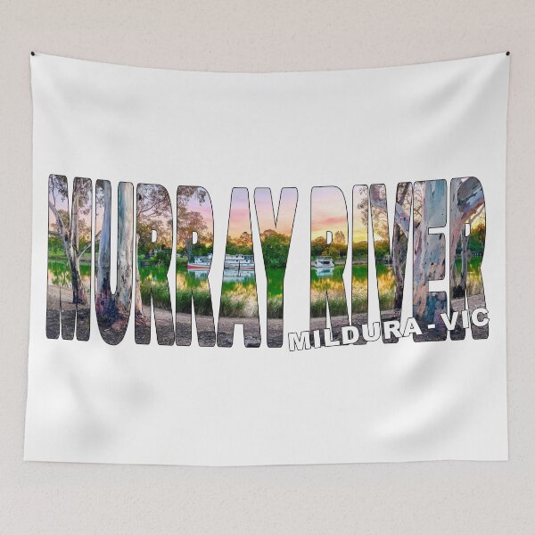 Item preview, MURRAY RIVER Mildura VIC - Sunset Glow Gum Trees Paddleboat designed and sold by Adam Gormley.