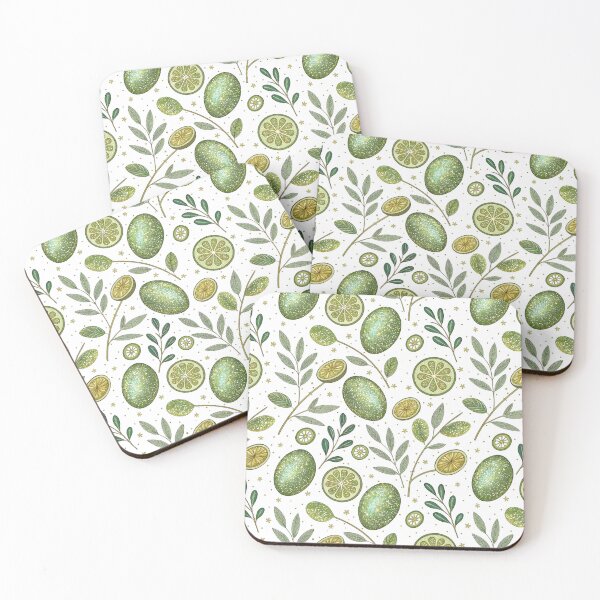 Item preview, Glitter Olive & Lemon Pattern on White designed and sold by EMA Studio.