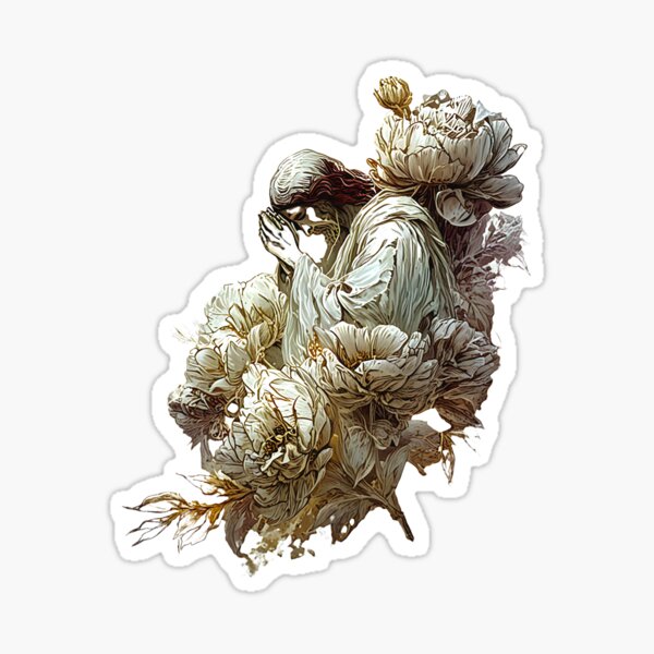 Item preview, Jesus Pray in the Garden of Gethsemane, Agony of Garden Floral Nouveau Art Style designed and sold by VueArts.