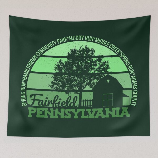Item preview, Fairfield Pennsylvania Sunset Retro Vintage Local Pride Logo designed and sold by CRHPOD20.