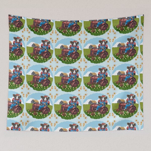 Item preview, Farmer Cow Tractor designed and sold by artmuvz.