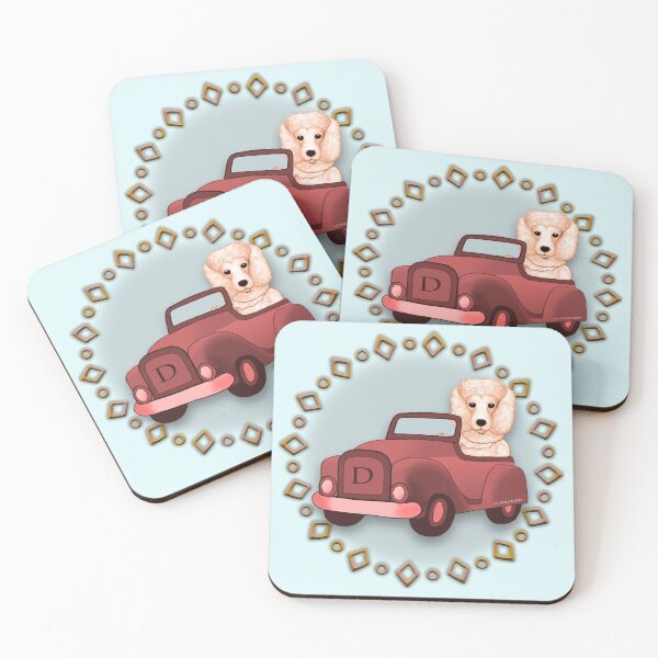 Item preview, Peach Poddle Dog Driving Car designed and sold by artmuvz.