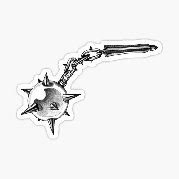 Item preview, Spiked Flail on barbed chain designed and sold by OGPixiePirate.
