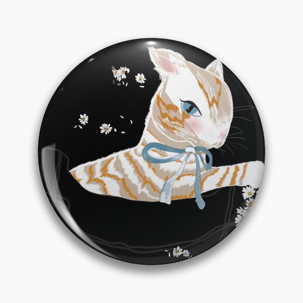 Item preview, In mini pocket collection Cute Orange Kitten playing White Daisy designed and sold by Miza Drops.