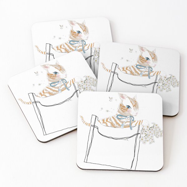 Item preview, In mini pocket collection Cute Orange Kitten playing White Daisy designed and sold by Miza Drops.