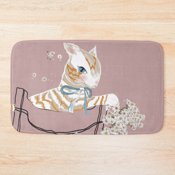 Item preview, In mini pocket collection Cute Orange Kitten playing White Daisy designed and sold by Miza Drops.