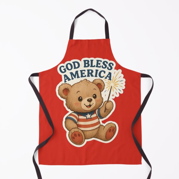 Item preview, Patriotic Teddy Bear with Sparkler – God Bless America designed and sold by Kindfolk.