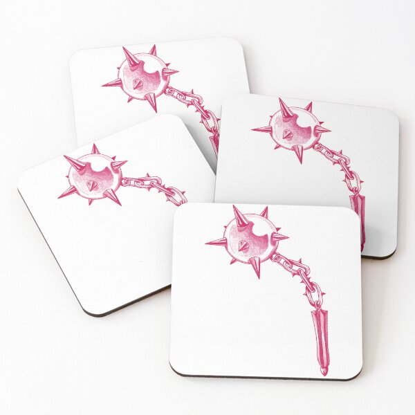 Item preview, Pink variant, medieval Flail on spiked chain designed and sold by OGPixiePirate.