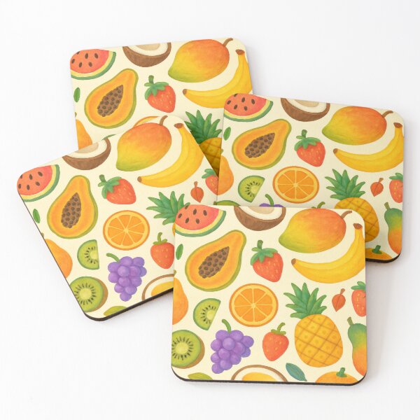 Item preview, Seamless Pattern of Tropical Fruits in Hand-Drawn Style designed and sold by champkppwc.