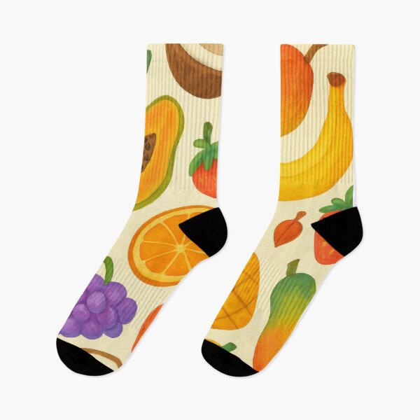 Item preview, Seamless Pattern of Tropical Fruits in Hand-Drawn Style designed and sold by champkppwc.