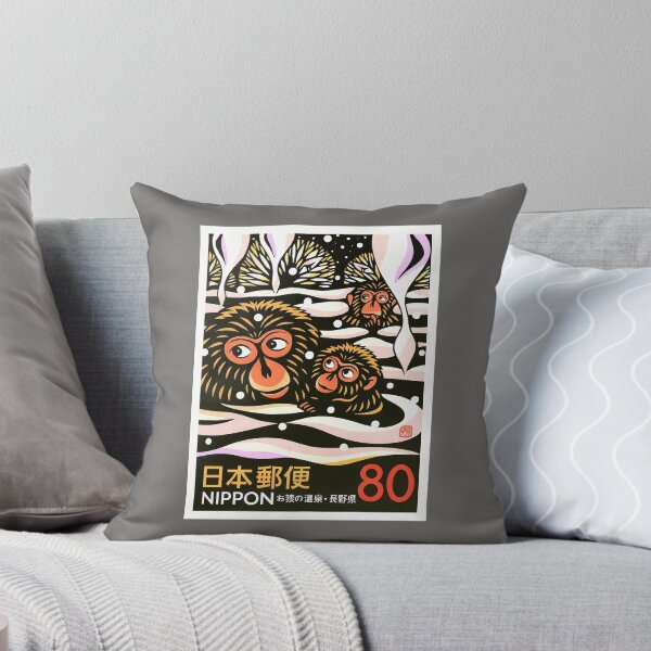 Item preview, Japan Nagano Snow Monkeys Poster Stamp designed and sold by retrographics.