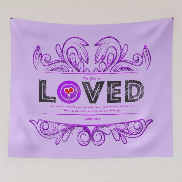 Item preview, LOVED Bible Verse Purple designed and sold by PhaedraArt.