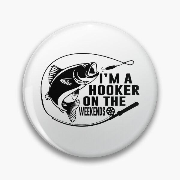 Artikelvorschau, T-Shirt „I'M A Hooker On The Weekends Fishing Papa“ – Lustiges Papa-Shirt für Fischer, Hook & Fish-Grafik-T-Shirt zum Vatertag entworfen und verkauft von sols.