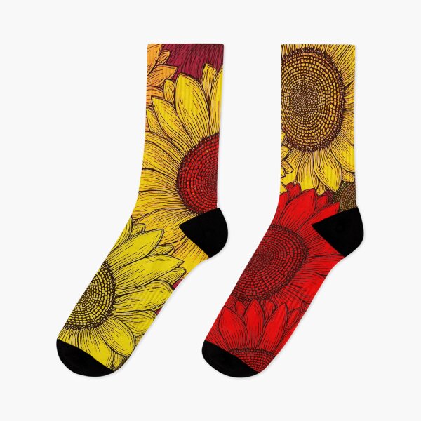 Item preview, Vibrant Hand-Drawn Sunflowers: Colorful Botanical Art Print designed and sold by Flower Magic .