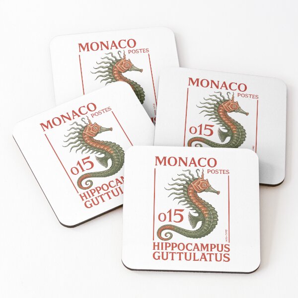 Item preview, 1960 Monaco Seahorse Postage Stamp designed and sold by retrographics.