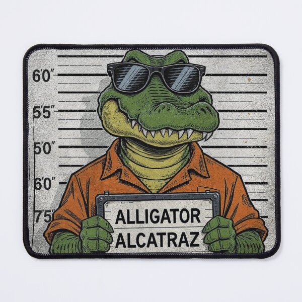 Item preview, Alligator Alcatraz Mugshot Shirt – Funny Gator Prison Tee designed and sold by luvandsocial.