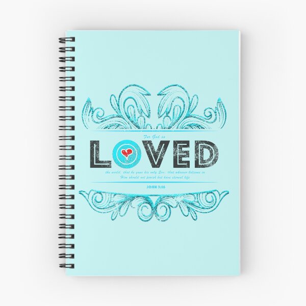 Item preview, Copy of LOVED Bible Verse Aqua designed and sold by PhaedraArt.