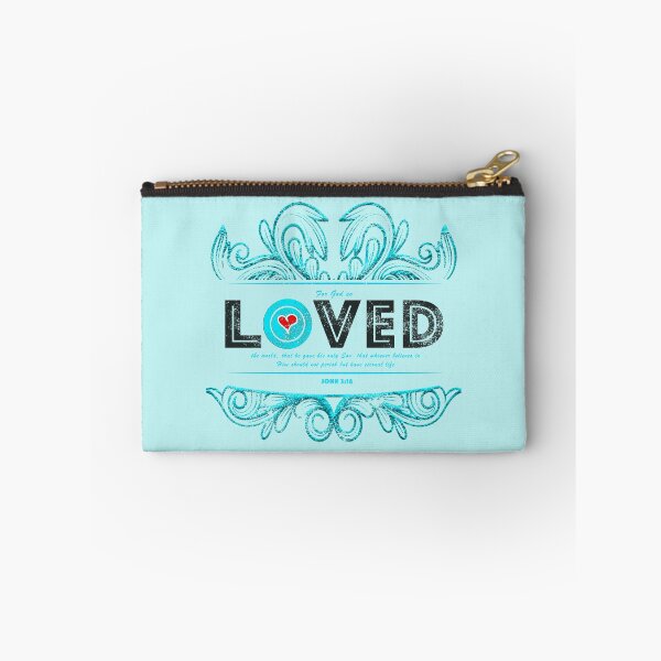 Item preview, Copy of LOVED Bible Verse Aqua designed and sold by PhaedraArt.