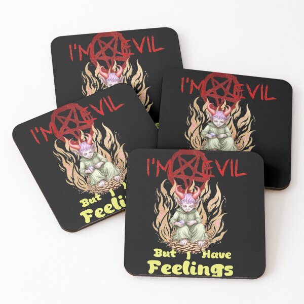 Item preview, I'm Evil But I Have Feelings-Cute Goth Demon Design designed and sold by Wtp1985.