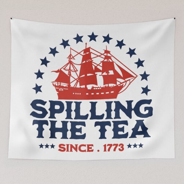 Item preview, Spilling The Tea Since 1773 Funny American History Tank Top designed and sold by DorikoKazan.