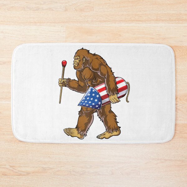 Item preview, Bigfoot Fireworks Funny 4th of July American Flag Tank Top designed and sold by DorikoKazan.