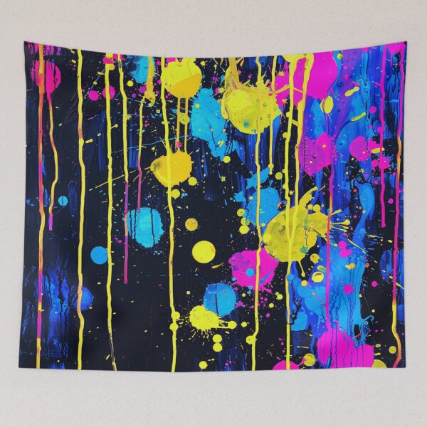 Item preview, Colorful Neon Hues Paint Splatter Abstract Splashes  designed and sold by DEC02.