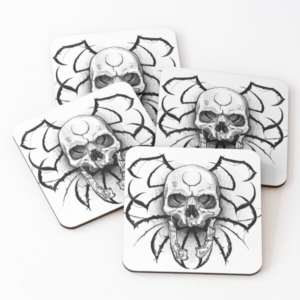 Item preview, Spider skull with moon detail designed and sold by OGPixiePirate.