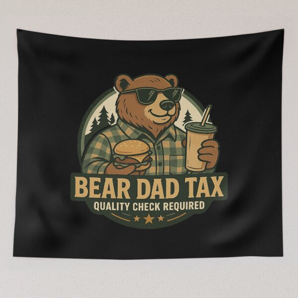 Item preview, Funny Bear Dad Tax Vintage Forest Design designed and sold by JerdbordinShop.