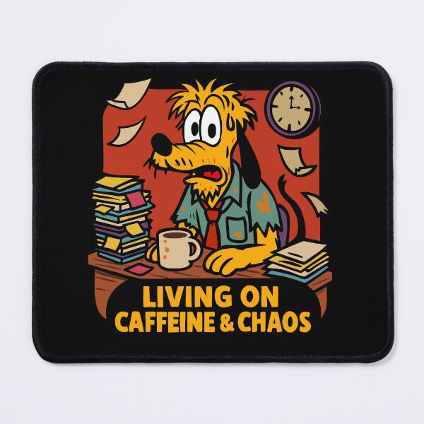 Item preview, Living on caffeine and chaos designed and sold by UnicornDreamers.