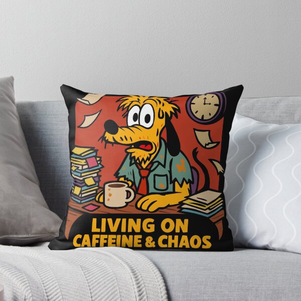 Item preview, Living on caffeine and chaos designed and sold by UnicornDreamers.