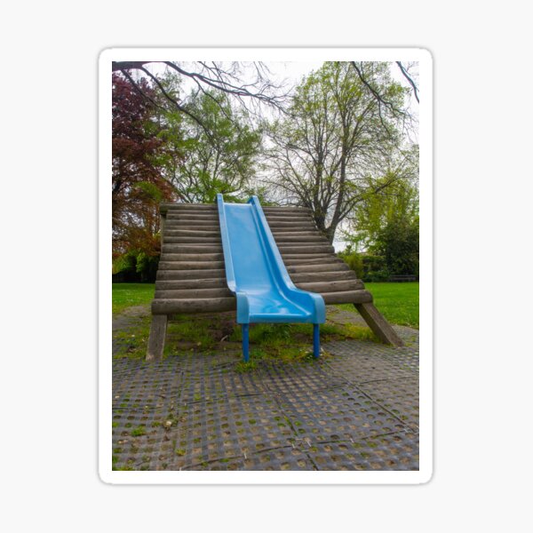 Item preview, Blue Slide Playground Structure in Lush Green Park designed and sold by Michael McGimpsey.