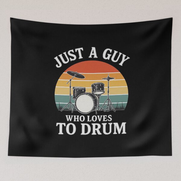 Item preview, just a guy who loves to drum drummer gift designed and sold by musicianteez.