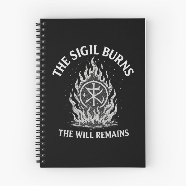 Item preview, The Sigil Burns – The Will Remains (Chaos Magick Flame Design) – Chaos Magick Sigilwear designed and sold by Ataraxia  Apparel.