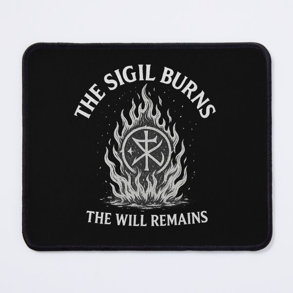 Item preview, The Sigil Burns – The Will Remains (Chaos Magick Flame Design) – Chaos Magick Sigilwear designed and sold by Ataraxia  Apparel.