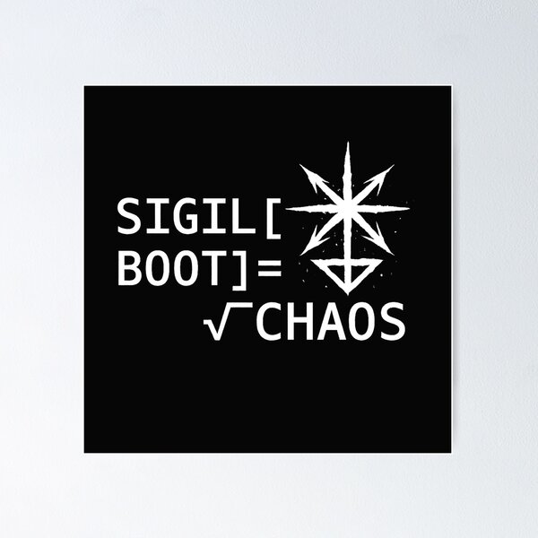 Item preview, Sigil Boot Sequence = √Chaos - Chaos Magick Sigilwear (Technomancer Edition)  designed and sold by Ataraxia  Apparel.