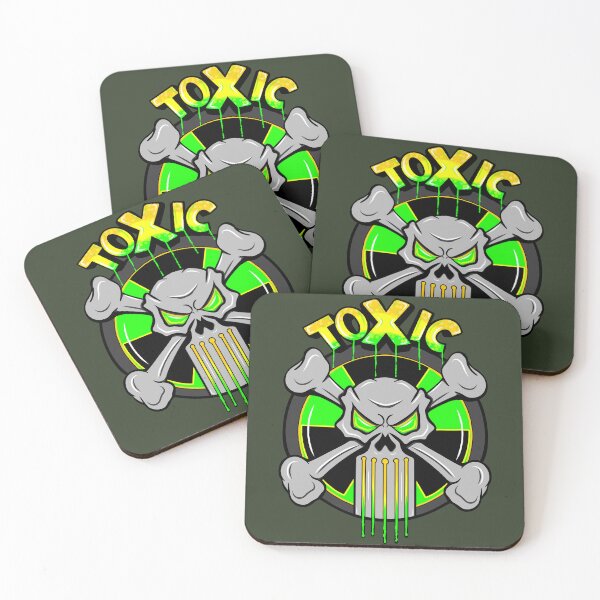 Item preview, Toxic Skull and Crossbones - Neon Green & Yellow designed and sold by CiniDee Designs.