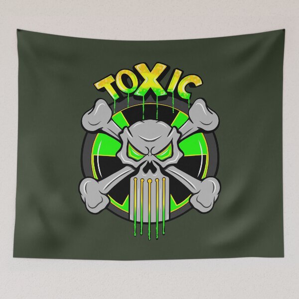 Item preview, Toxic Skull and Crossbones - Neon Green & Yellow designed and sold by CiniDee Designs.