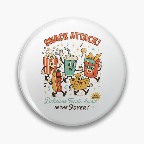 Item preview, Snack Attack! Available in the Foyer - Retro Cartoon Cinema Snac designed and sold by My Geeky Tees  - TShirt Designs.