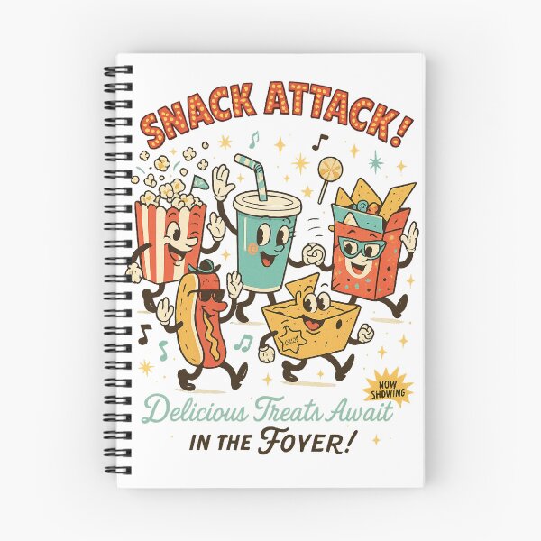 Item preview, Snack Attack! Available in the Foyer - Retro Cartoon Cinema Snac designed and sold by My Geeky Tees  - TShirt Designs.
