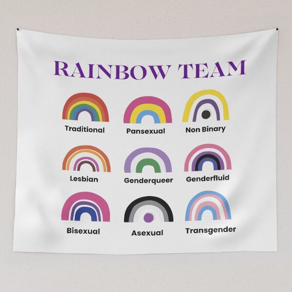 Item preview, Rainbow Team Pride Design designed and sold by Artbyminga.