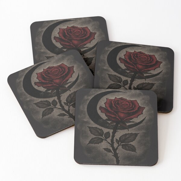 Item preview, Gothic Rose & Moon Emblem designed and sold by TONSNAP.