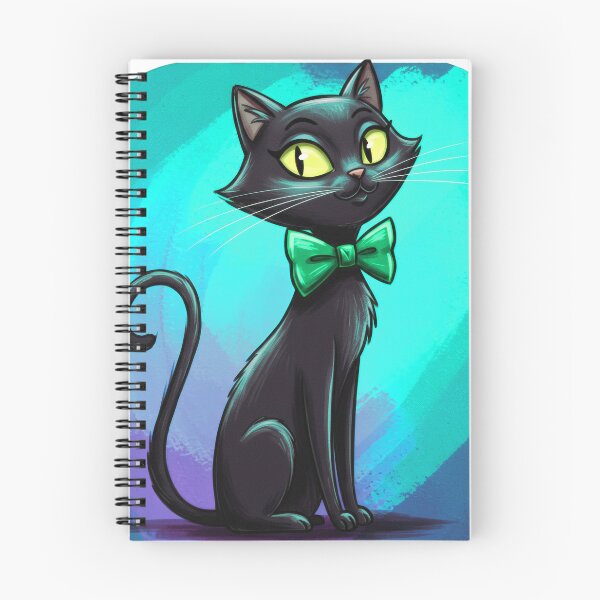 Item preview, Atomic Cat with a Bow Tie, Black with Yellow Eyes, MCM, Mid Century Modern, Halloween  designed and sold by TheTimeTaxi.