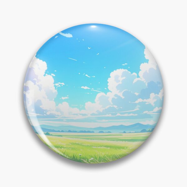 Item preview, Peaceful Grassfield Anime Scene designed and sold by aniscapes.