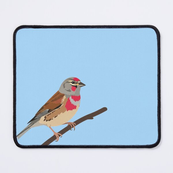 Item preview, The Common Linnet - Minimalist Finch Art designed and sold by TheArtEngineer.