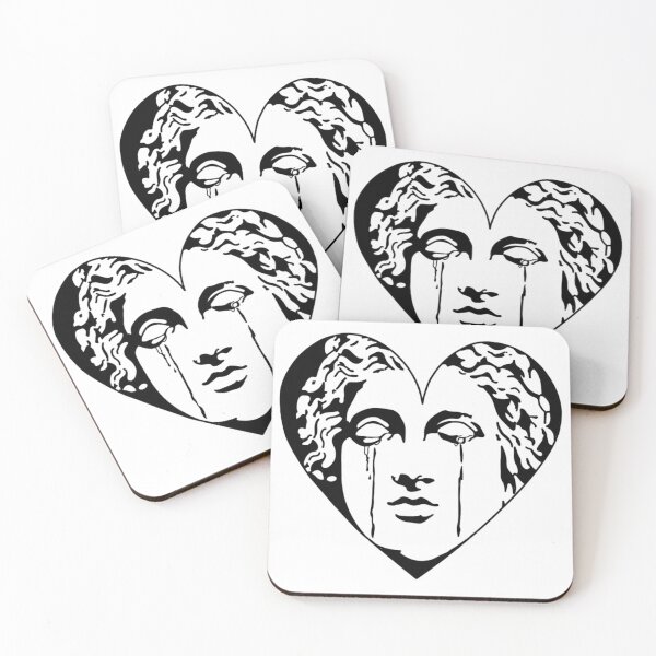Item preview, Negative Carved statue stone face in heart shape designed and sold by OGPixiePirate.