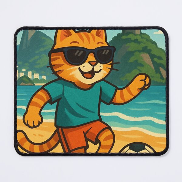 Item preview, Póster Gato jugando al fútbol 2025 designed and sold by anthonyJenkiny.