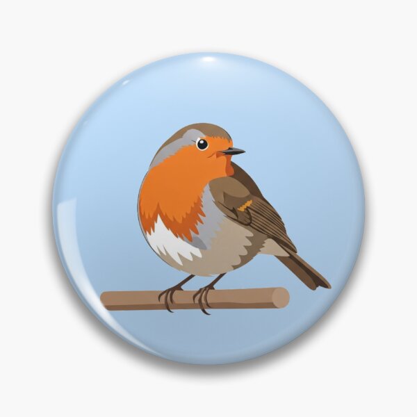Item preview, The Robin - Minimalist Garden Bird Art designed and sold by TheArtEngineer.