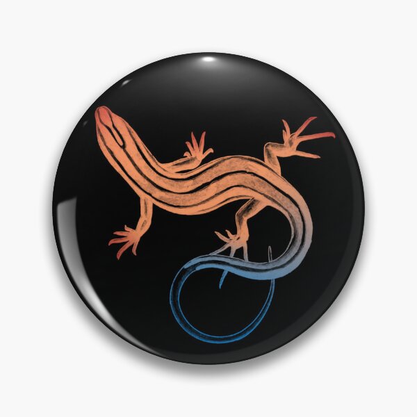 Aperçu de l'œuvre Lézard scinque australien bleu et orange créée et vendue par OGPixiePirate.